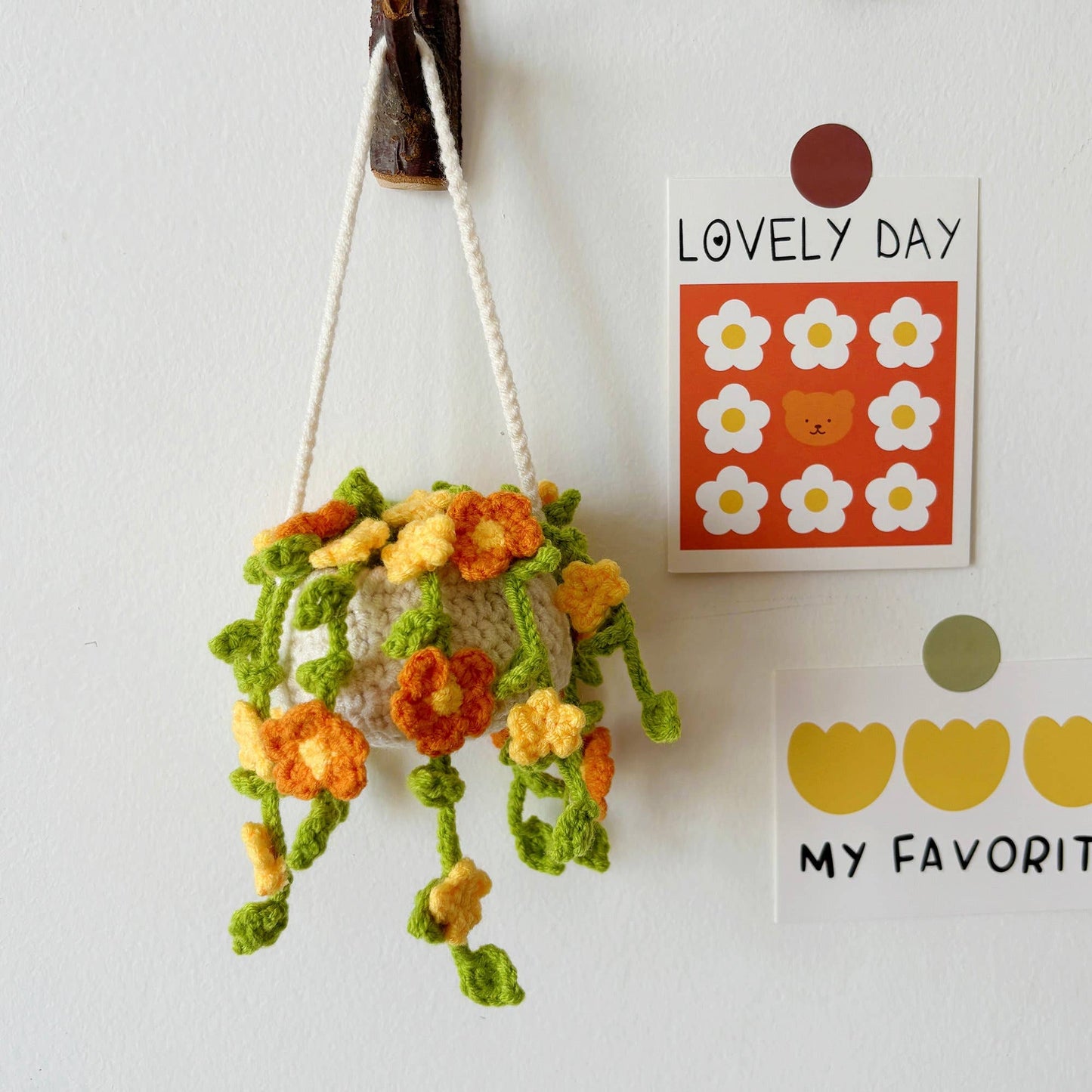 Crochet Flower Plant Fruit, Wall Hanging Home Decor