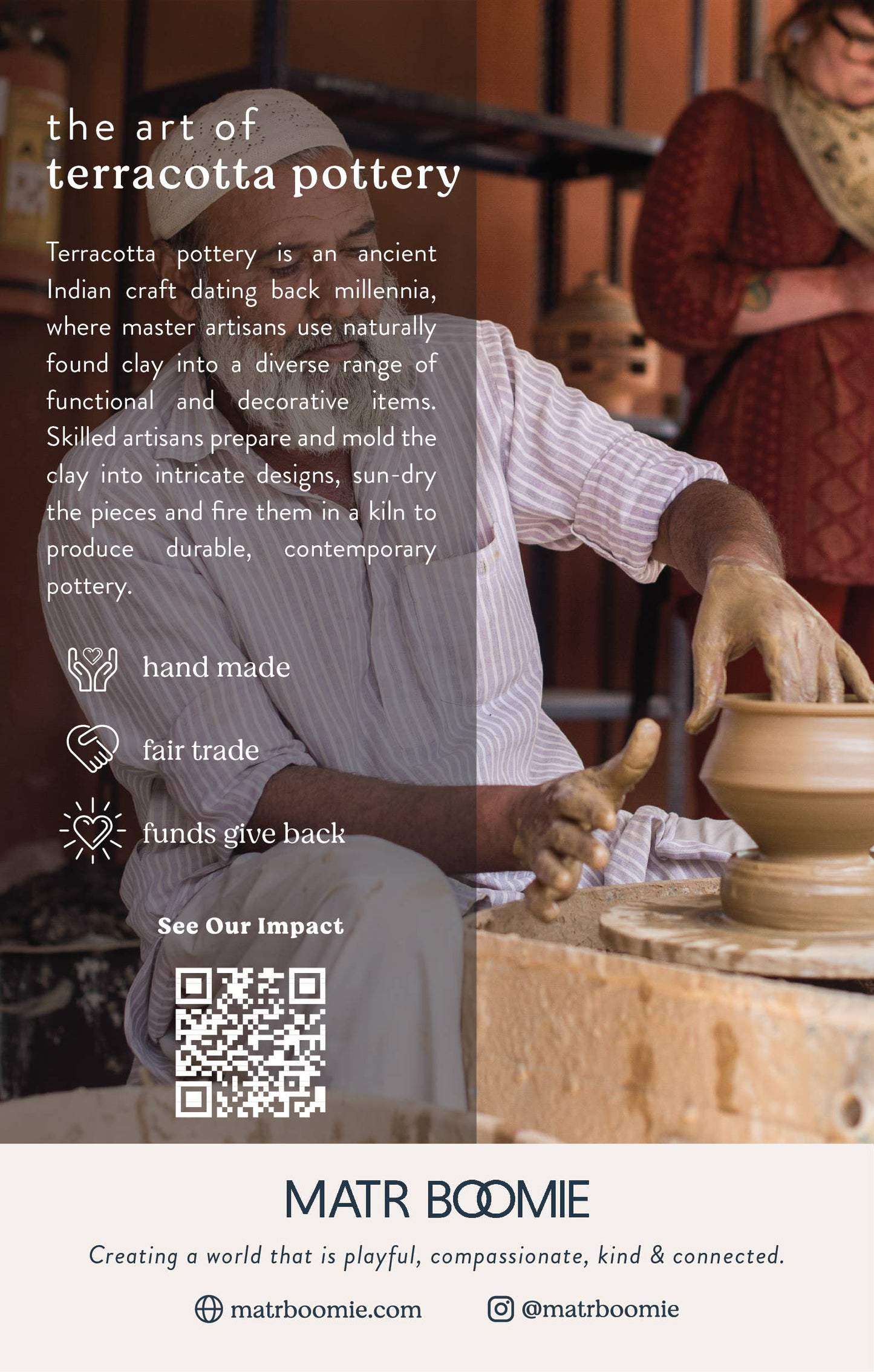 Vasanta Petals Planter with Drainage - Terracotta