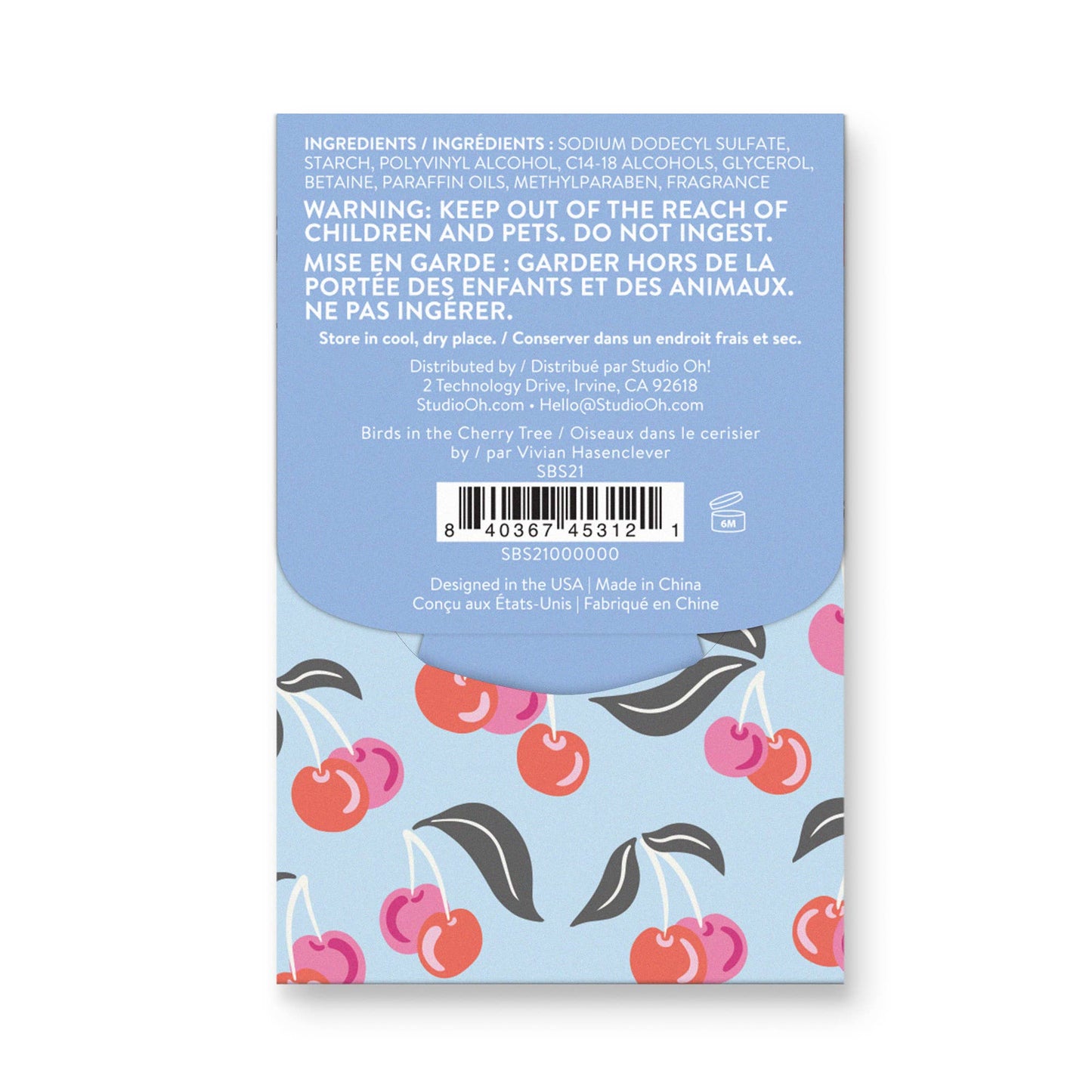 Birds in the Cherry Tree Single-Use Soap Sheets