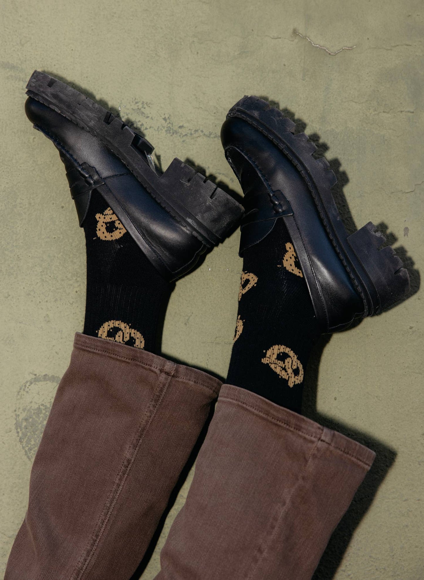 Pretzel Comfy Crew Socks