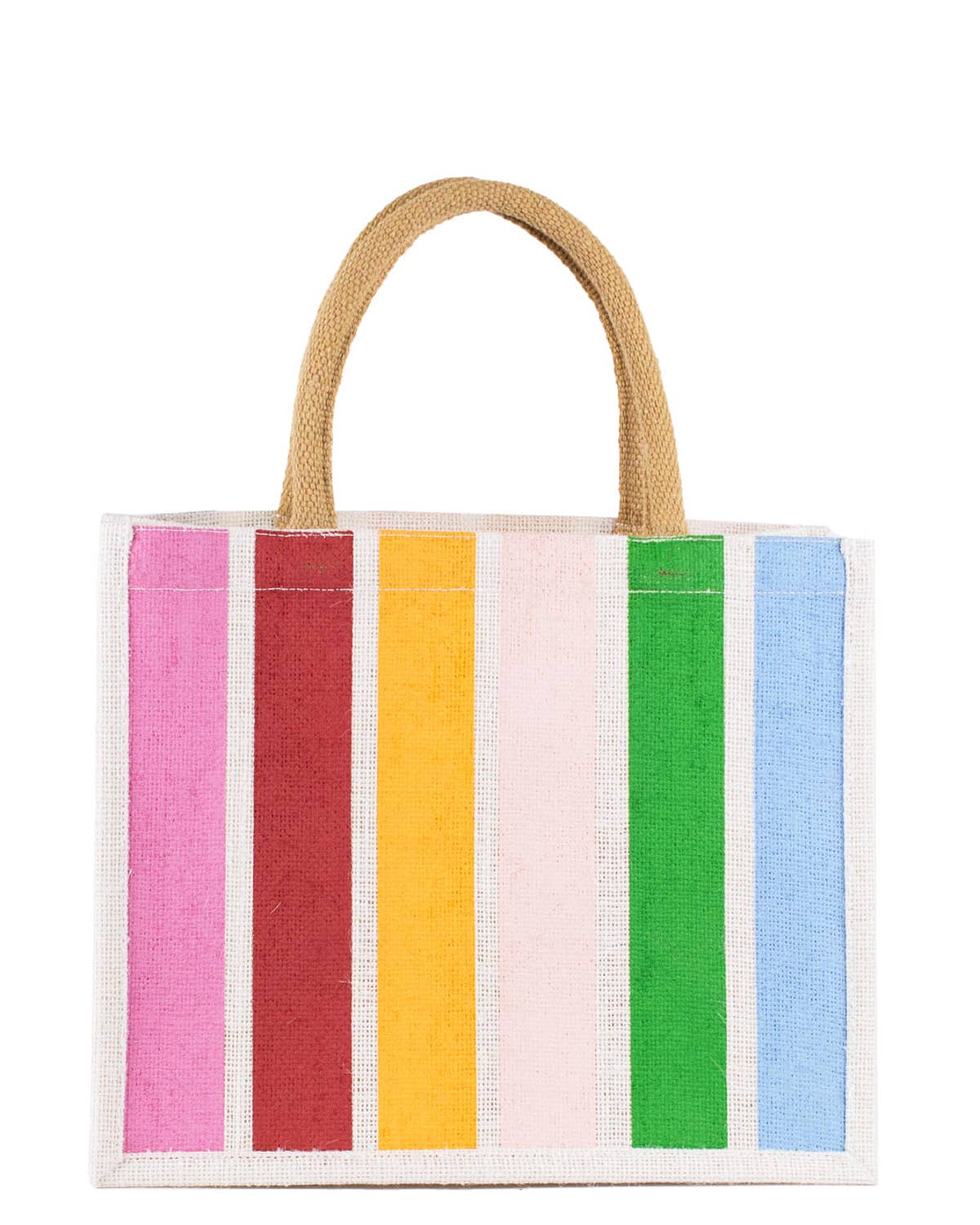 Morgan Stripe Gift Tote White/Multi 12x10x8