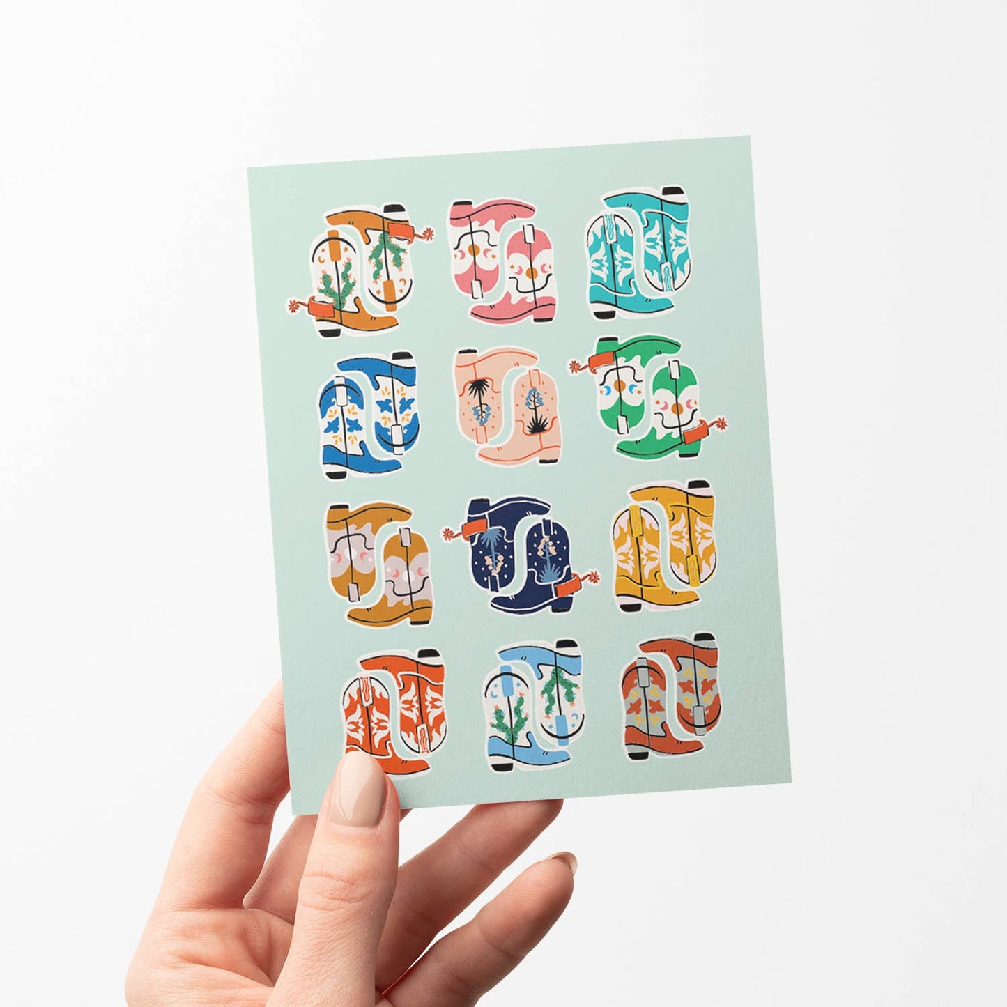 Blank Card: Cowboy Boots