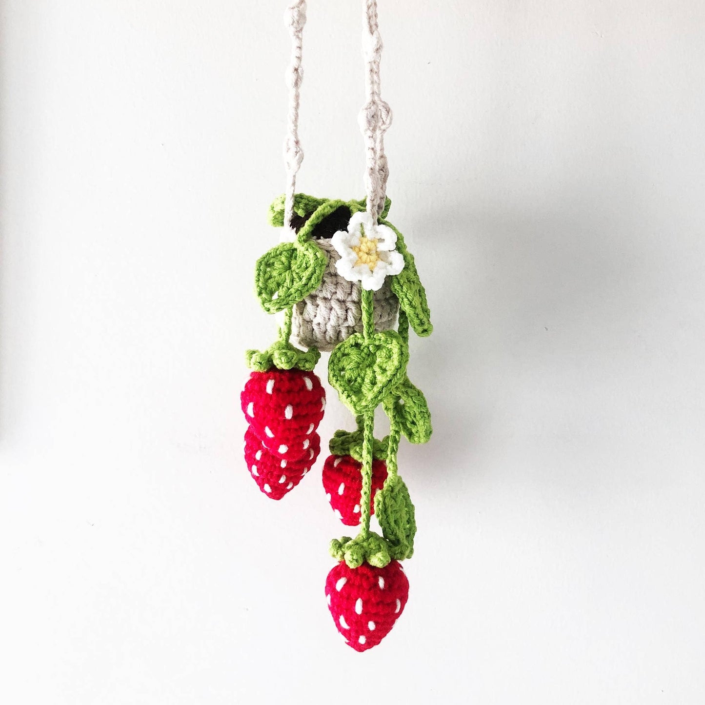 Car Hanging Plant Crochet , Crochet Hanging Plant