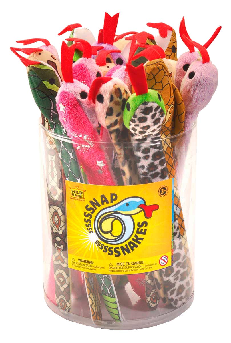 Snap Snakes Stuffed Animal 11" - assorted colors