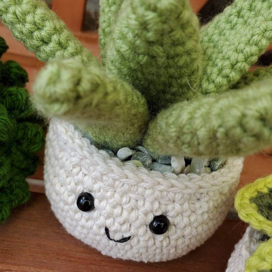 Crochet Succulent Plant, Houseplant Decor, Plant Lover Gift