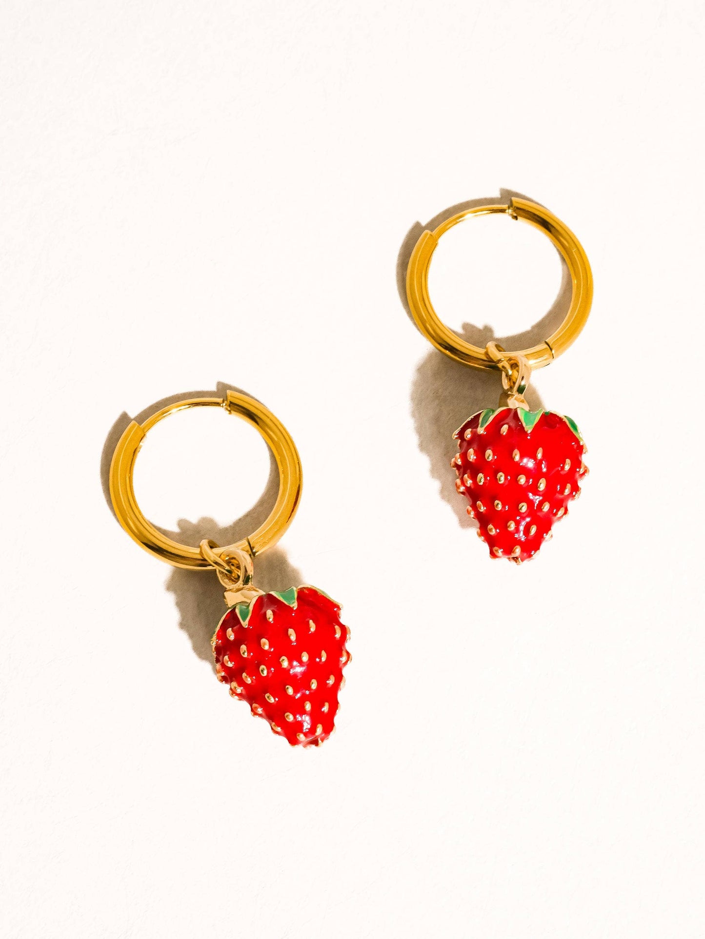 Berry 18K Gold Non-Tarnish Strawberry Earring