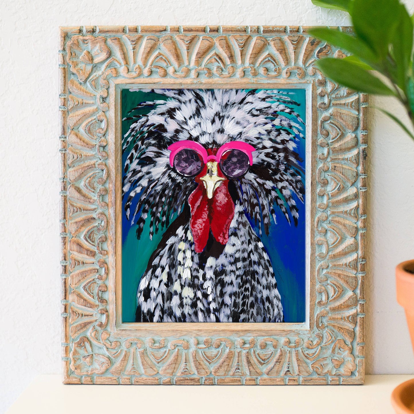 8" x 10" Diva Chicken Fine Art Print