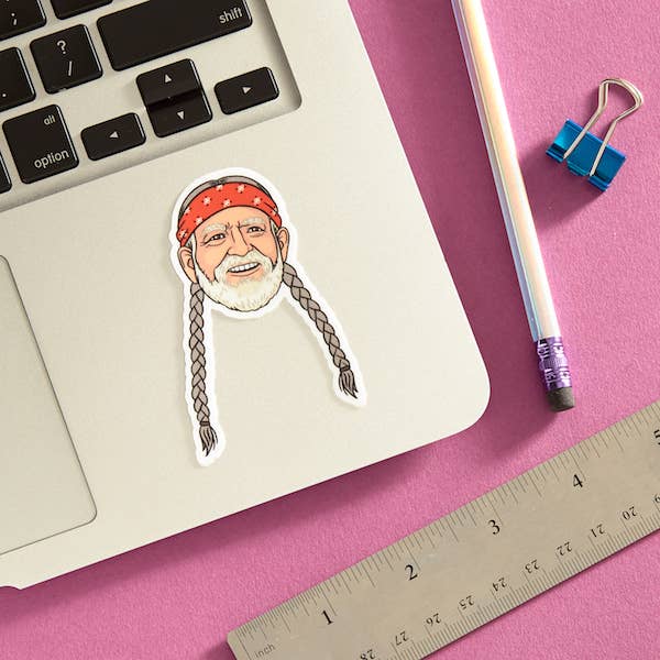Willie Nelson Die Cut Sticker