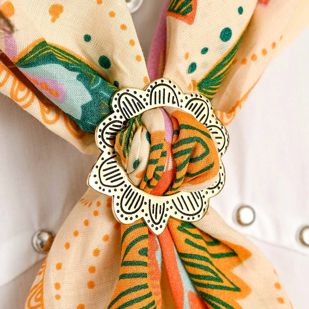 Monica Brass Bandana Slide Ring