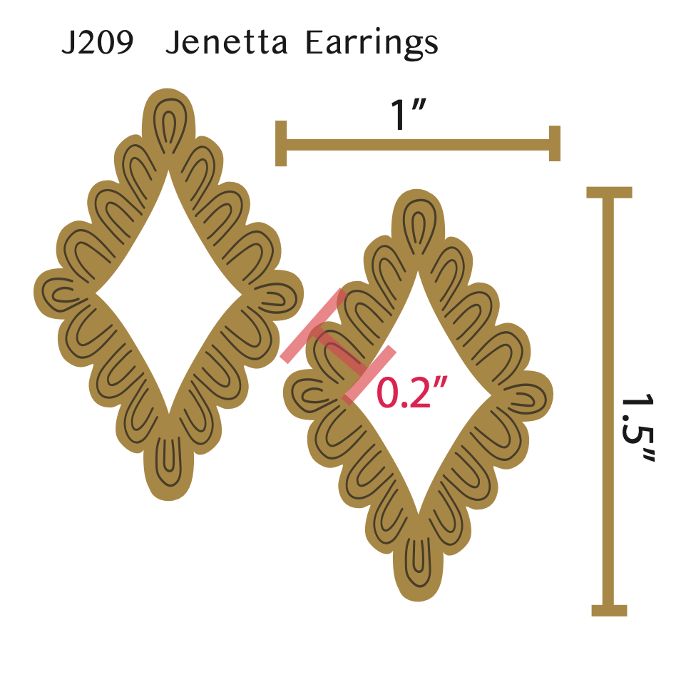 Jenetta Brass Earrings