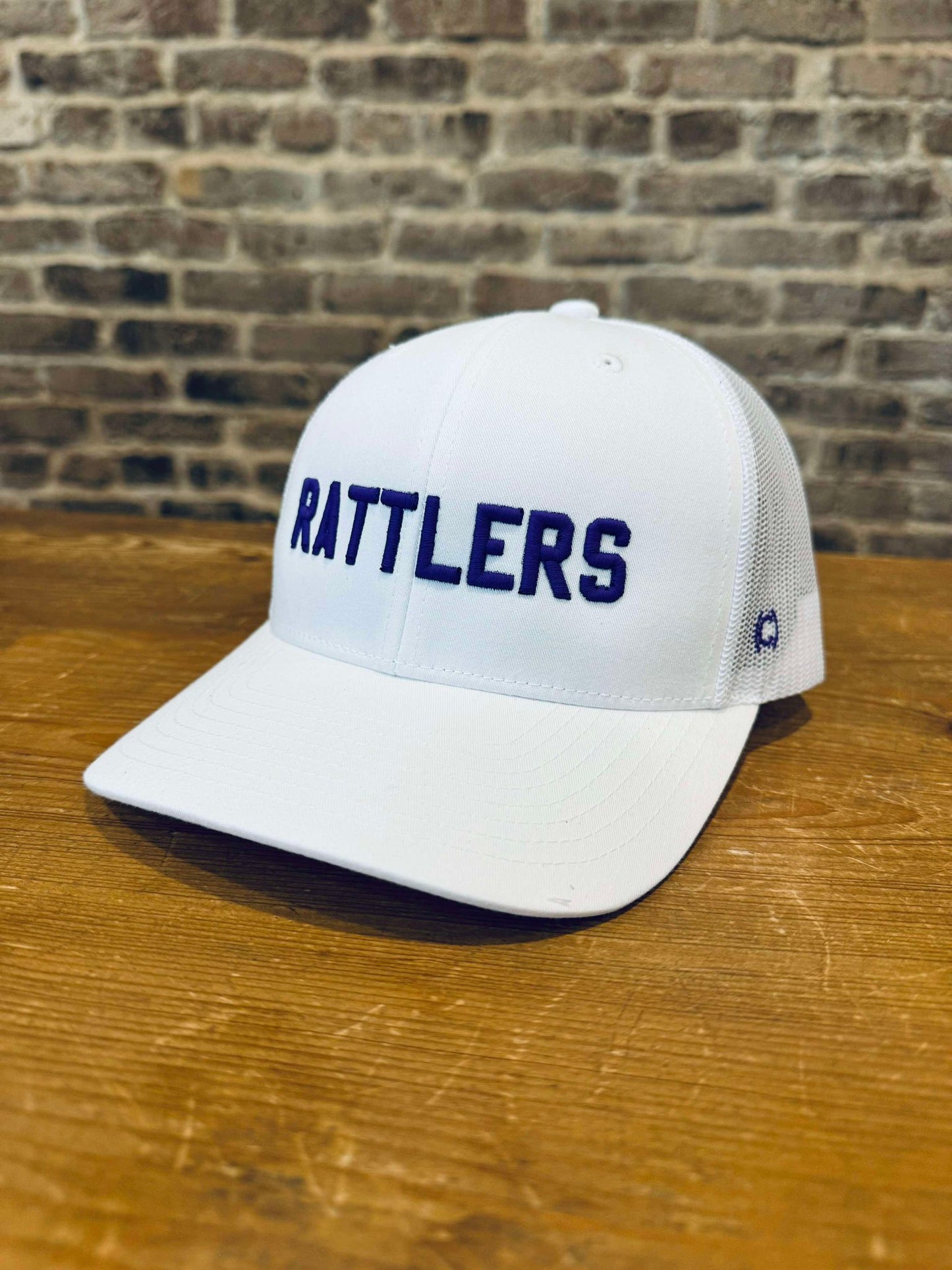 Rattlers White Trucker hat