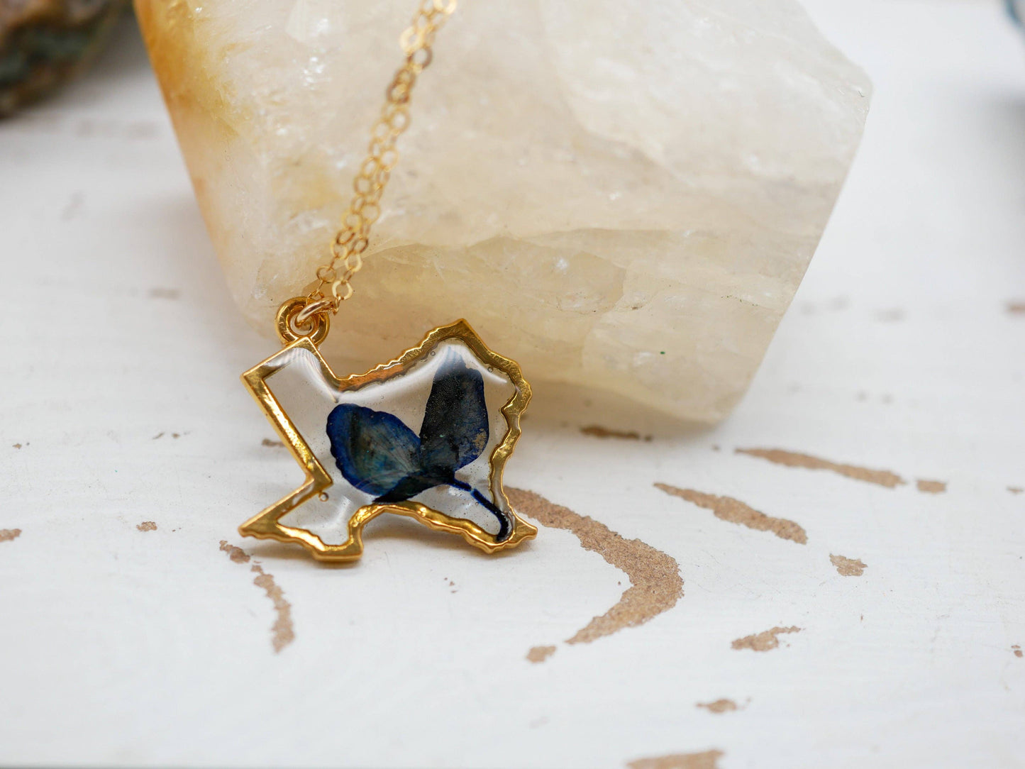 Texas Bluebonnet necklace