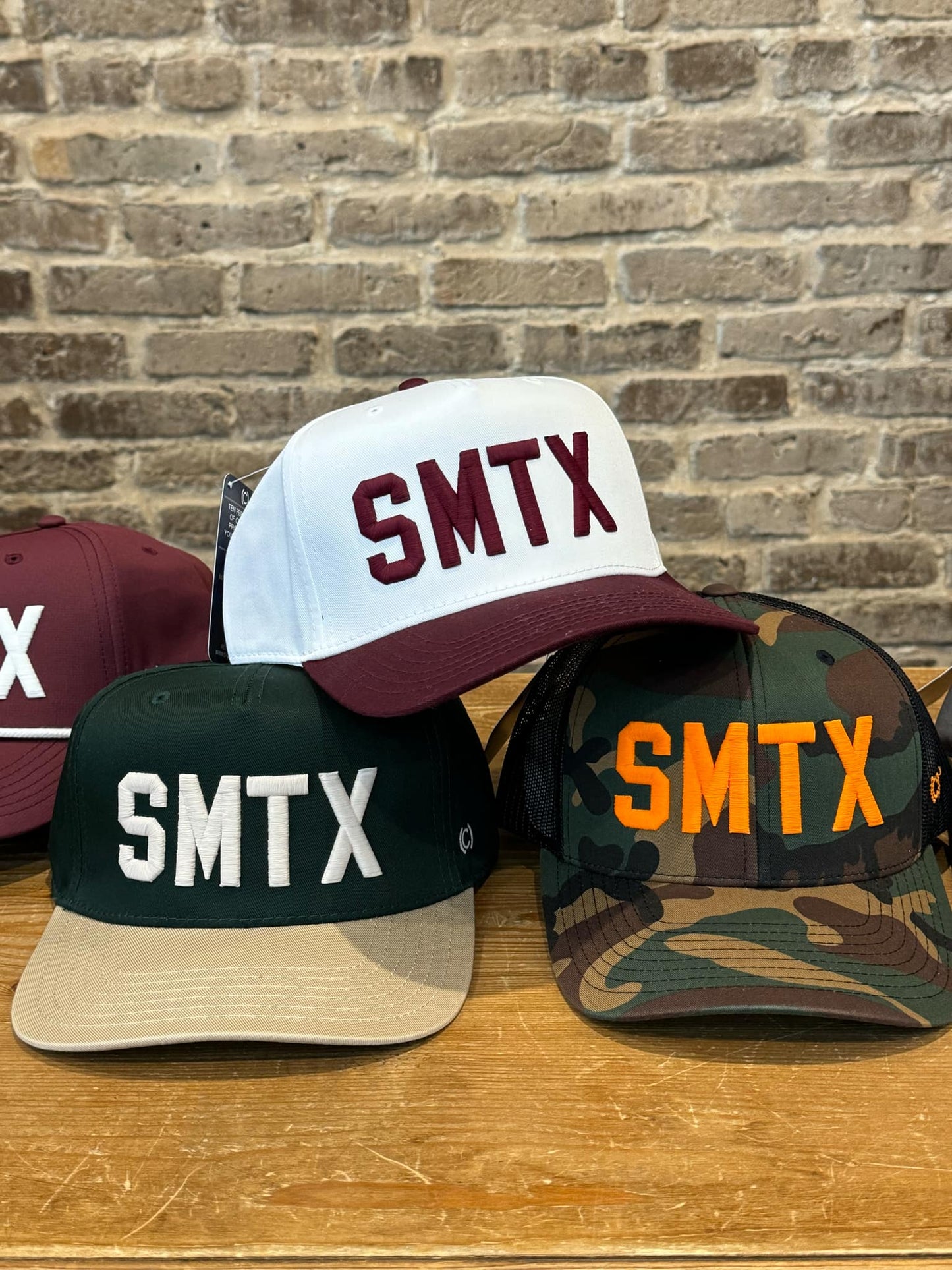 "SMTX" Vintage Two-Tone Hats