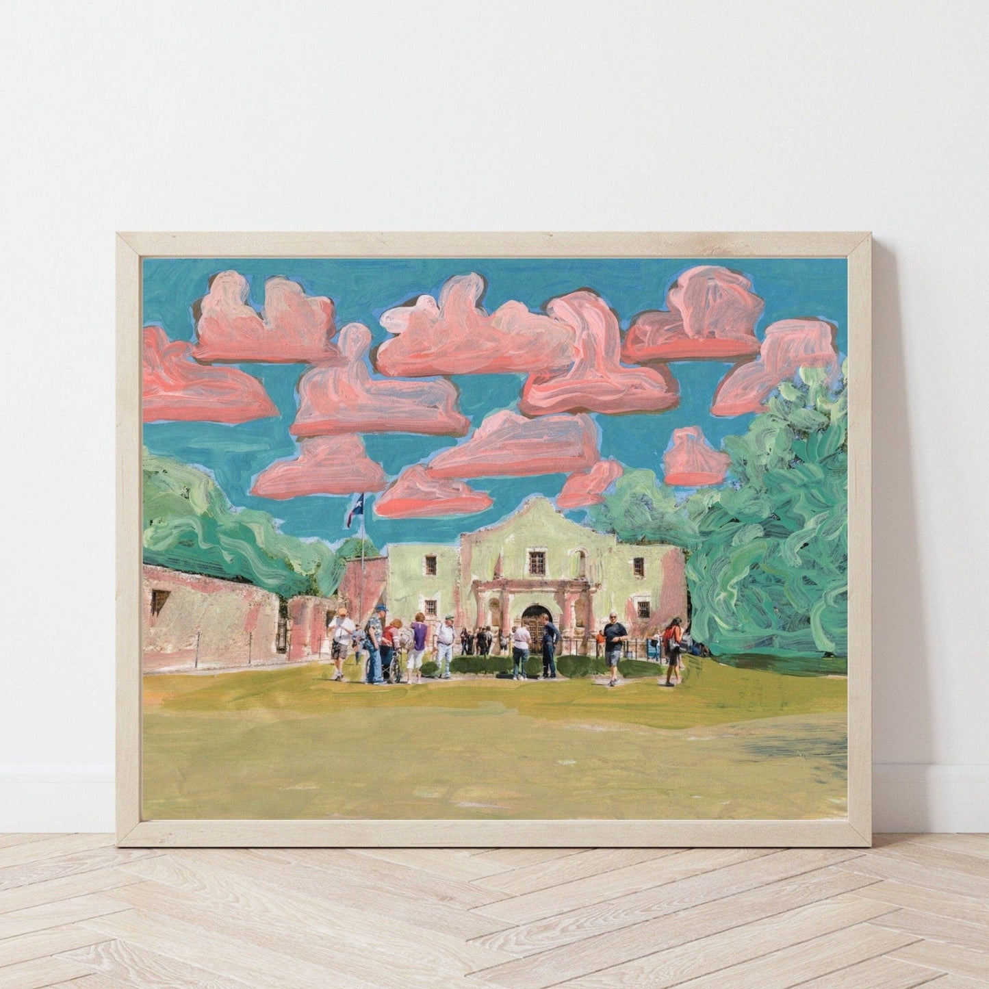 San Antonio Texas Alamo Collage Print