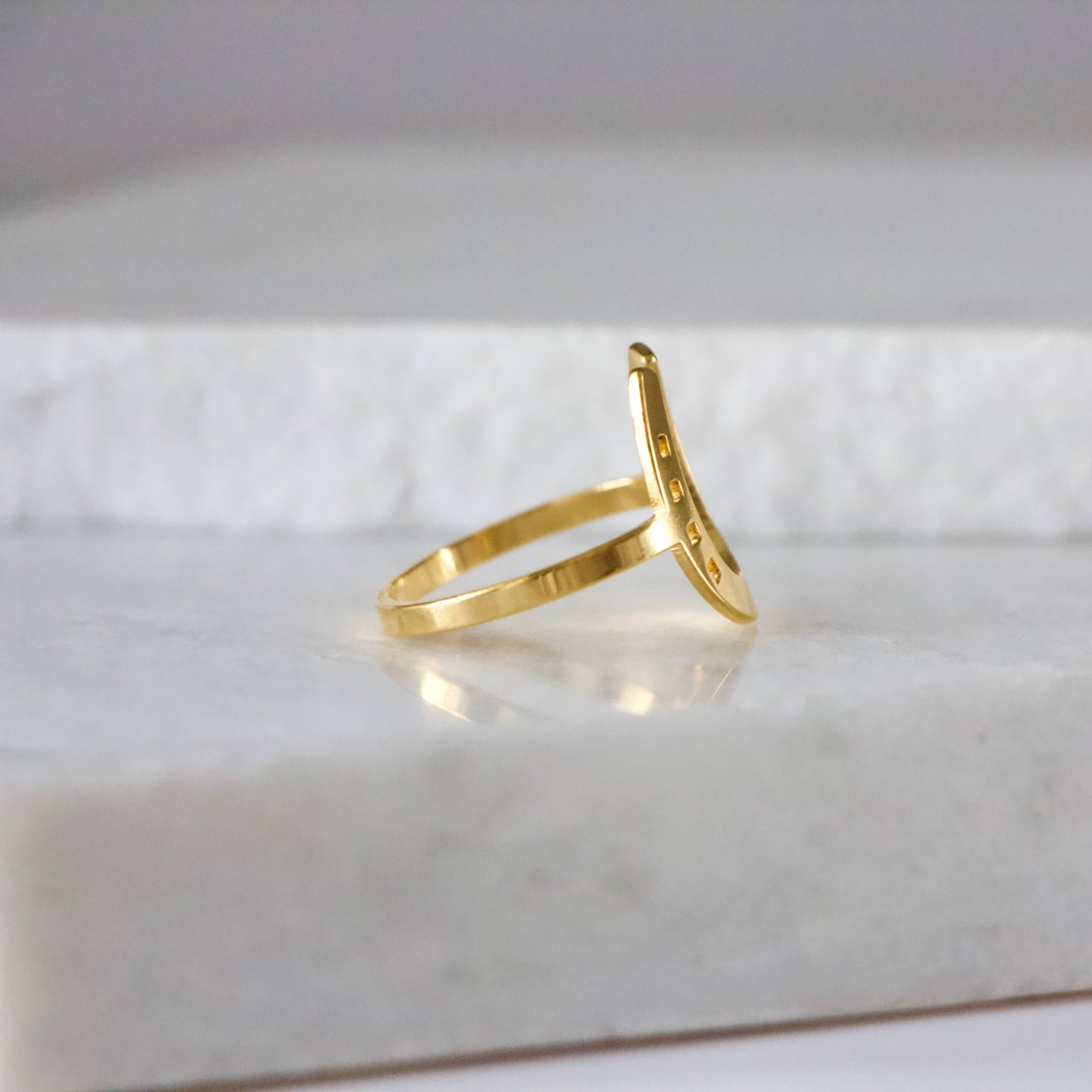 Lucky Horseshoe Ring - Tarnish Free