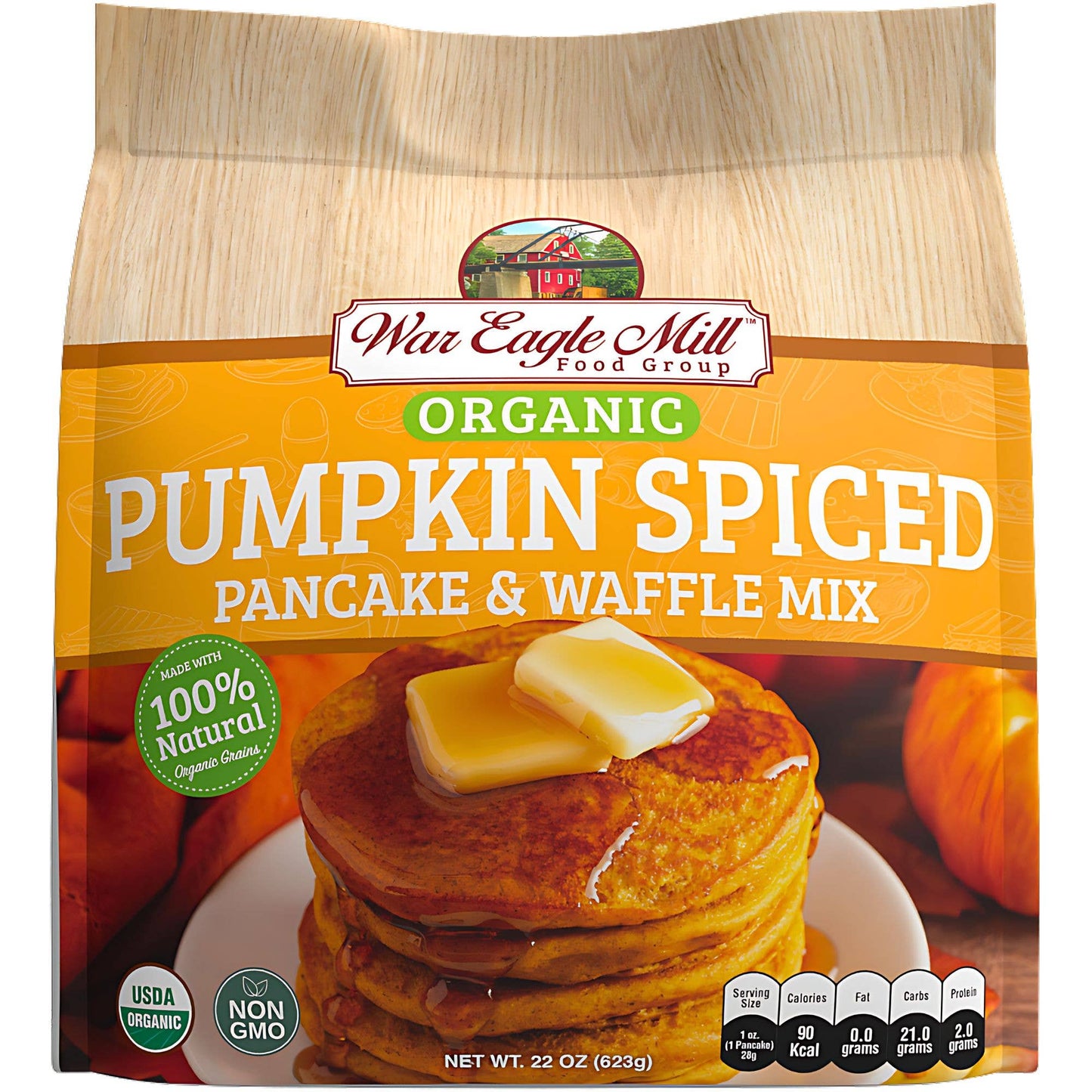 Pumpkin Spiced Pancake & Waffle Mix, Organic 22 oz. Bag
