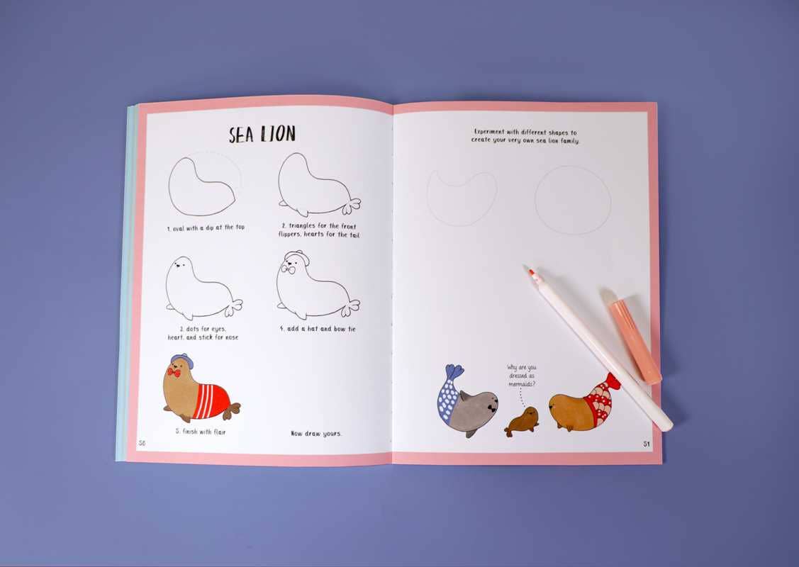 How to Draw a Mermaid and Other Cute Creatures with Simple Shapes in 5 Steps by Lulu Mayo