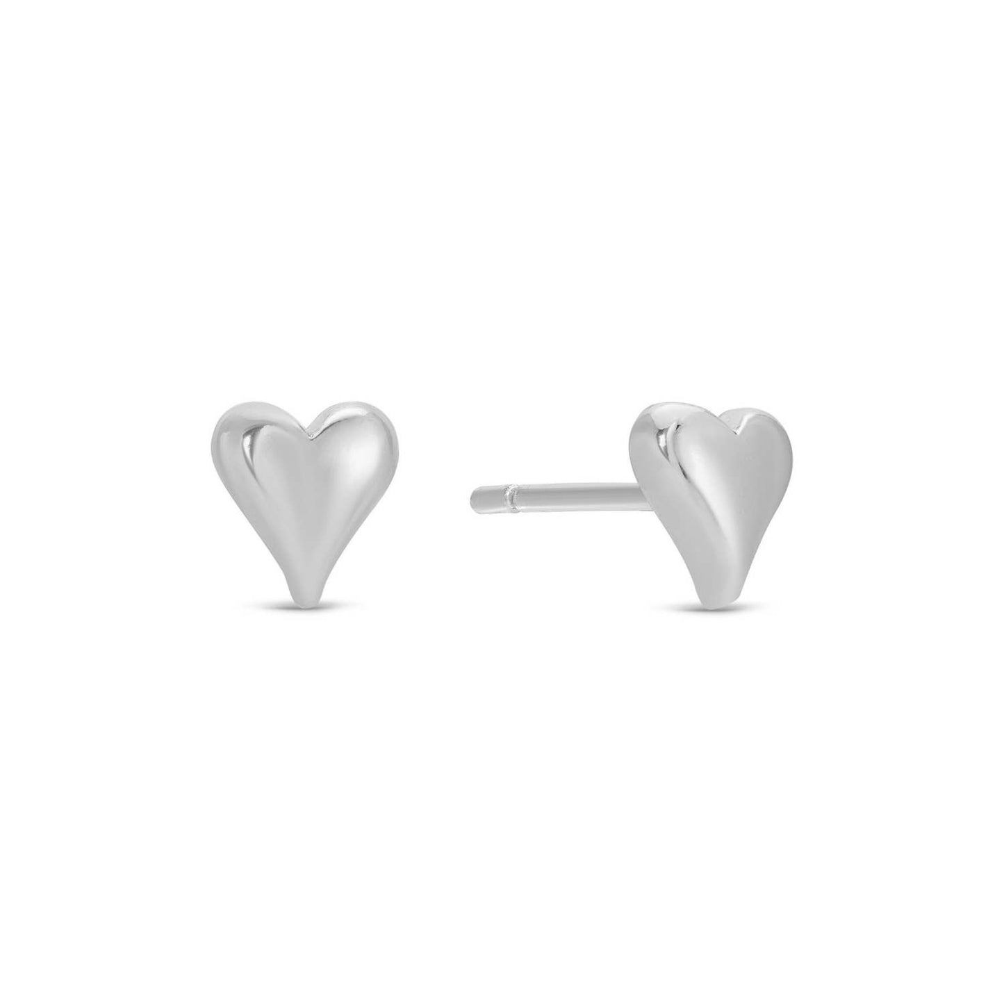 Simple Heart Studs on Velvet Gift Tag
