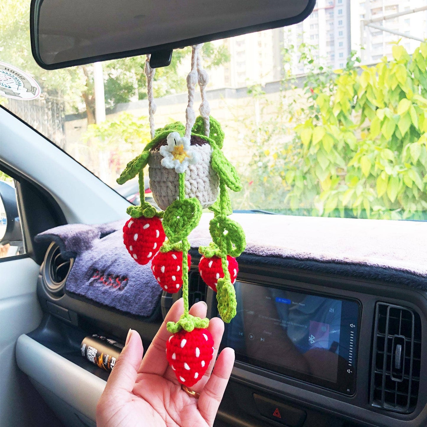 Car Hanging Plant Crochet , Crochet Hanging Plant