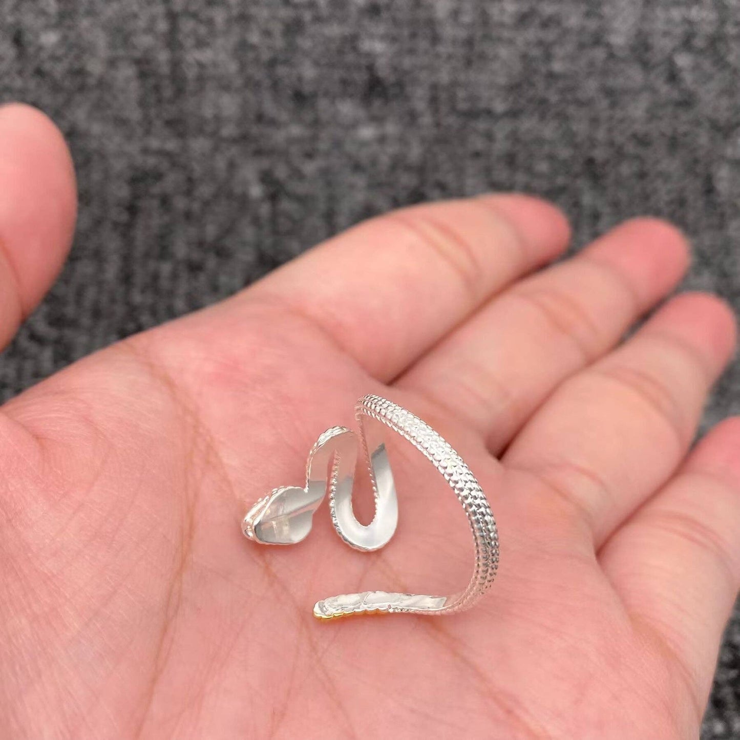 Adjustable Rattlesnake Ring