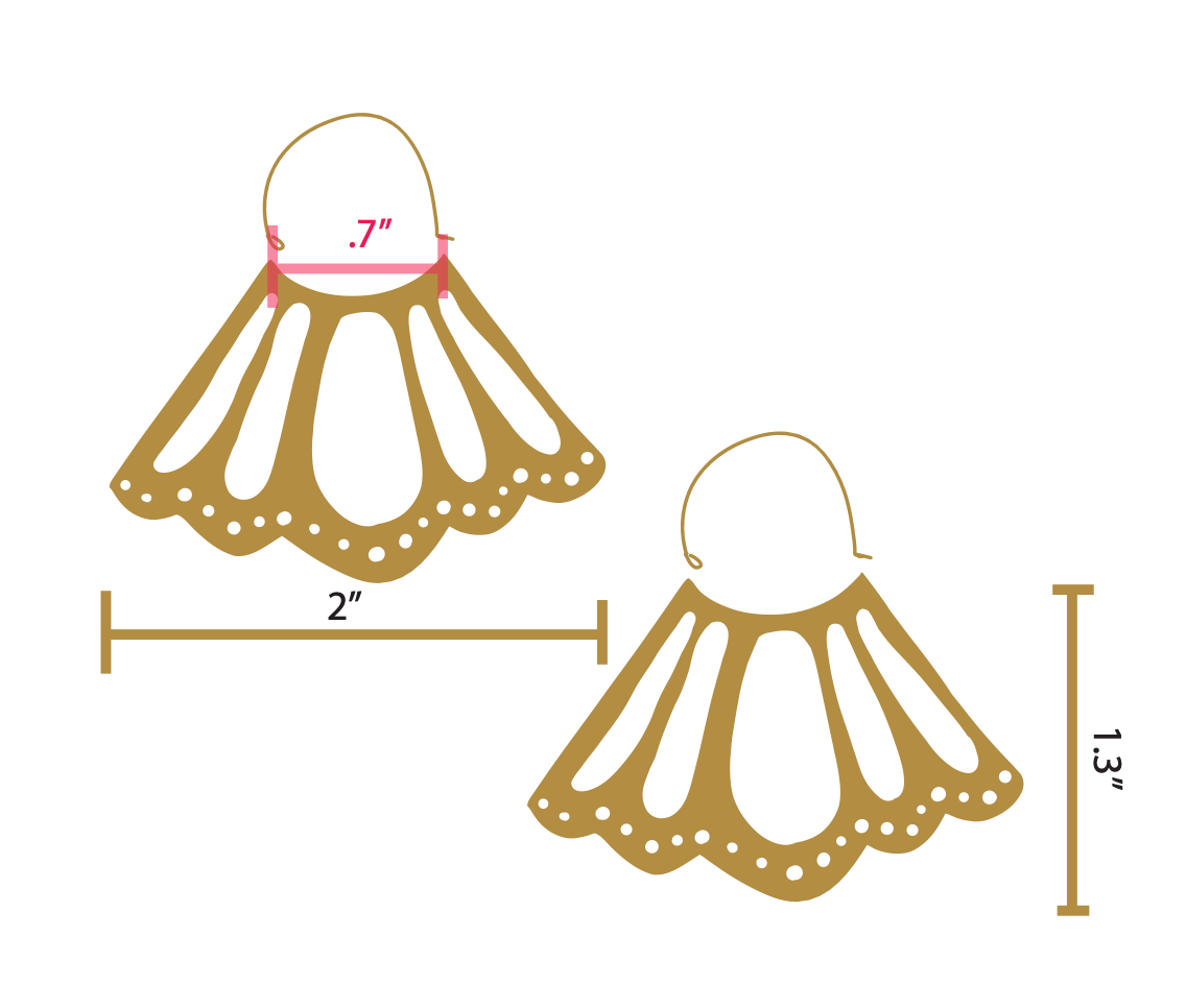 Lucinda Brass Earrings