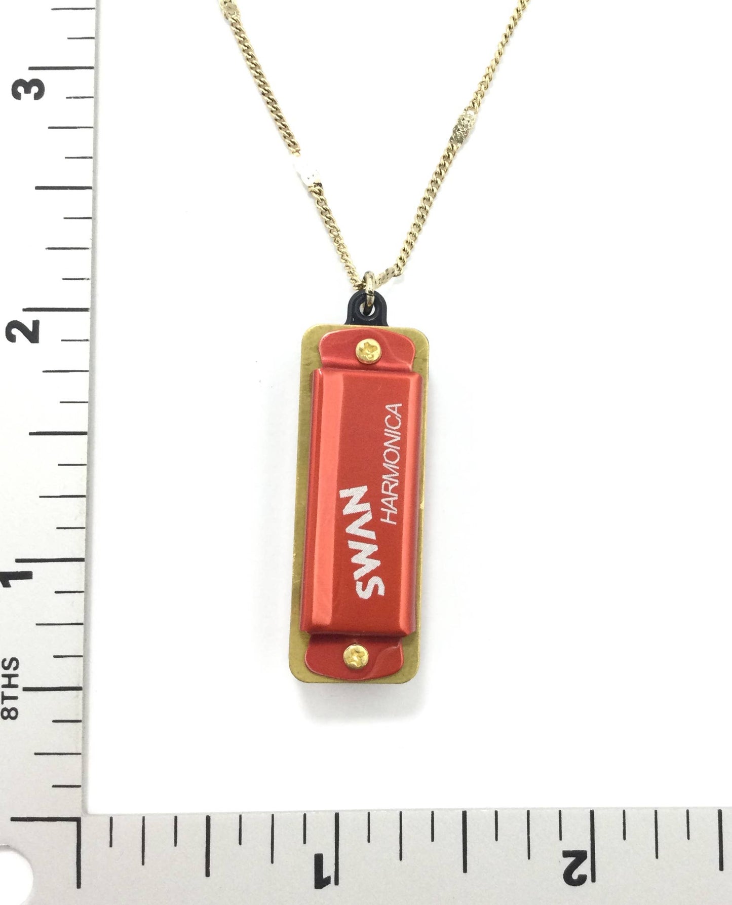 Mini Red Harmonica Necklace