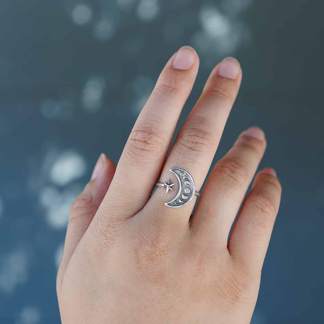 Bronze Adjustable Moon Phase Ring