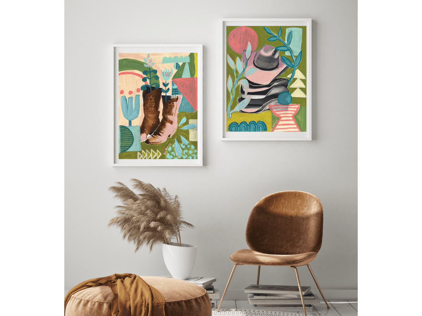 Cowboy Boots Print