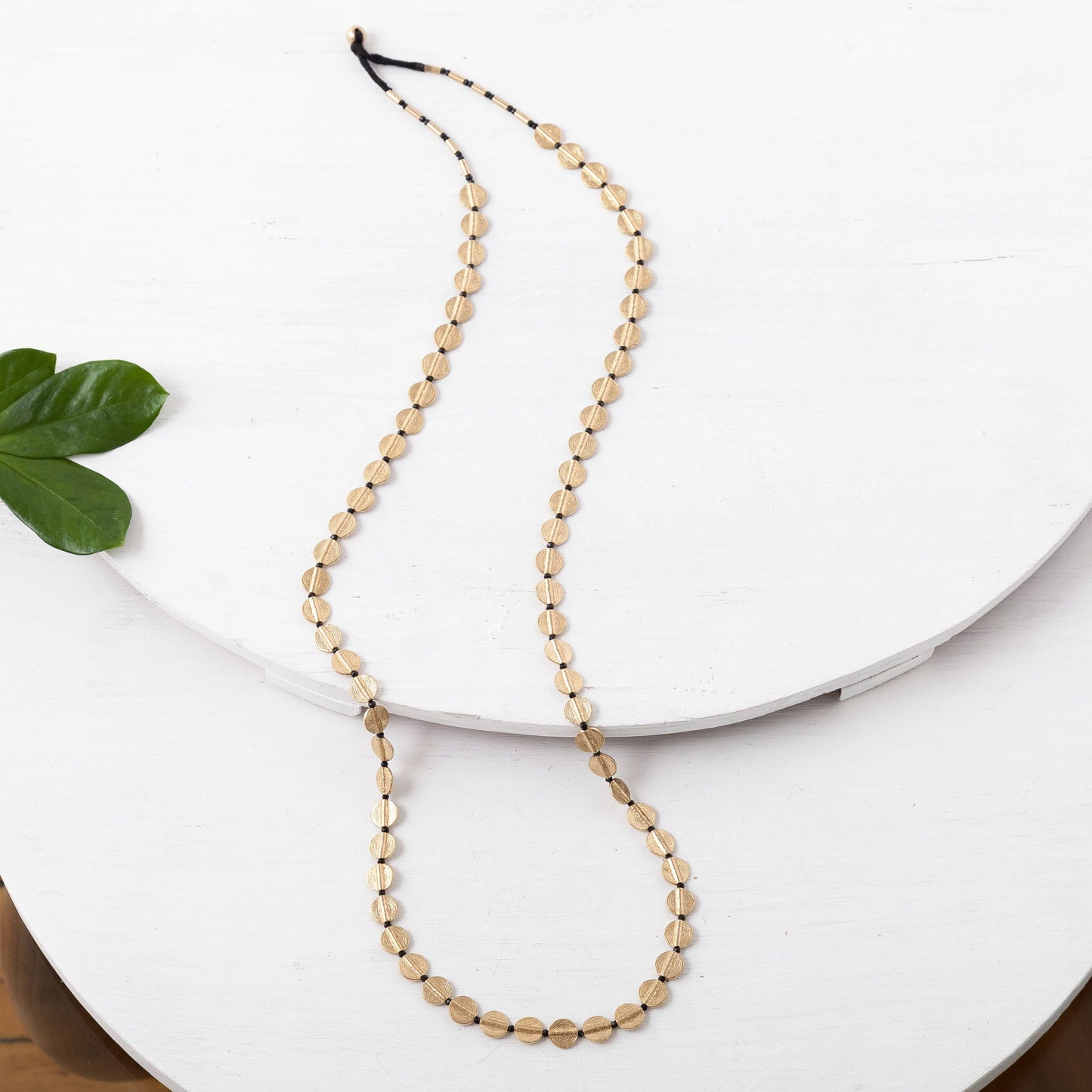 Brass Disc Necklace
