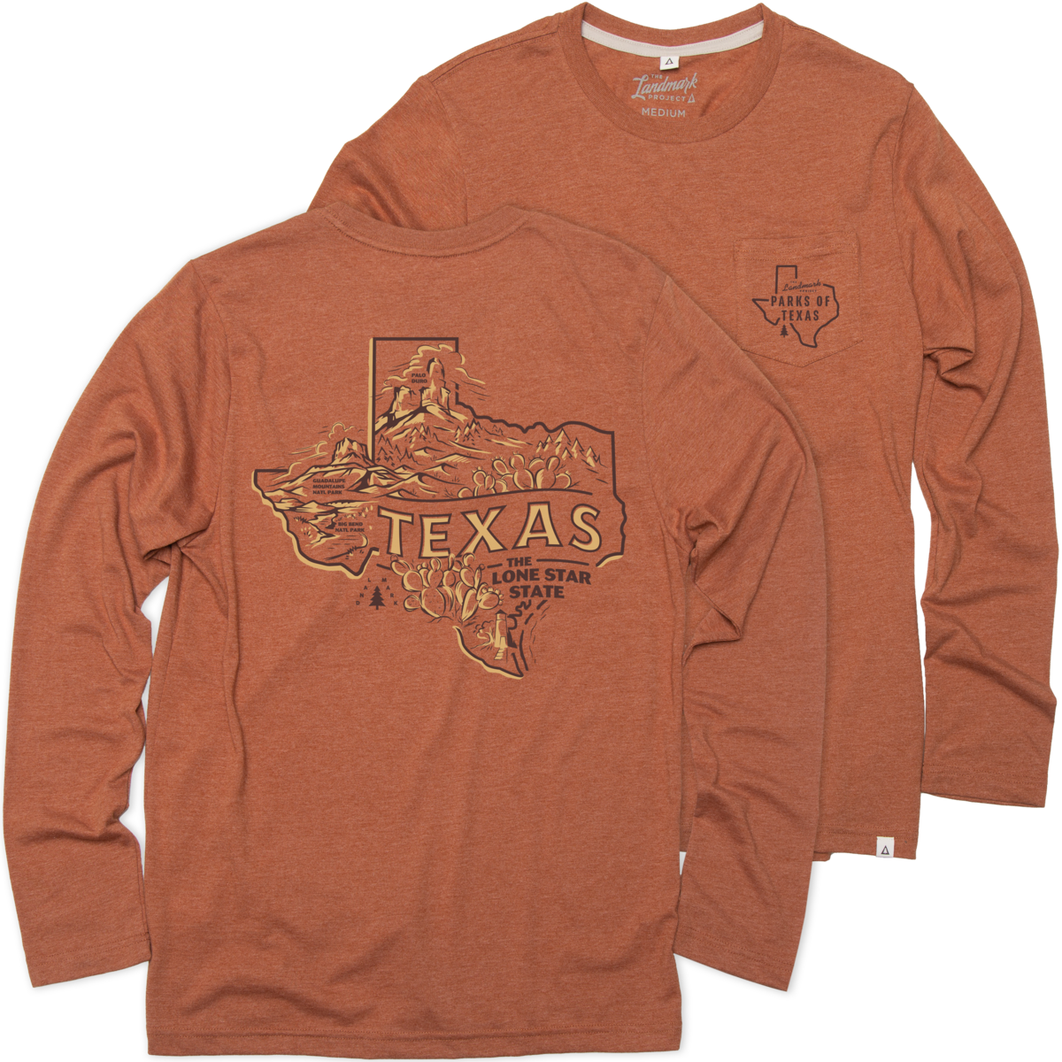 Explore Texas Long Sleeve Pocket Tee