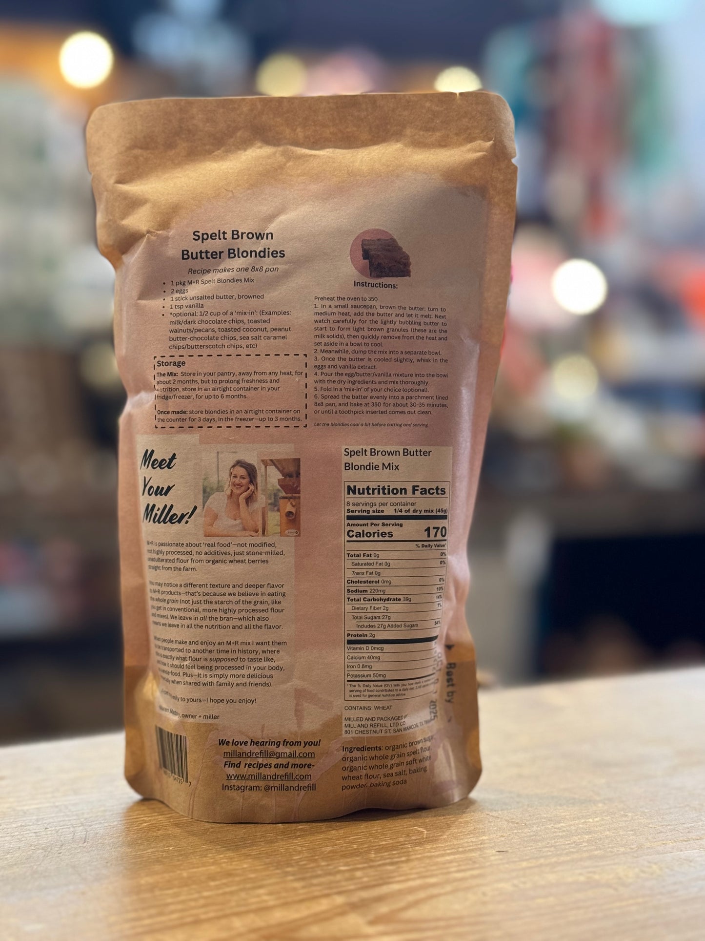 Spelt Brown Butter Blondie Mix