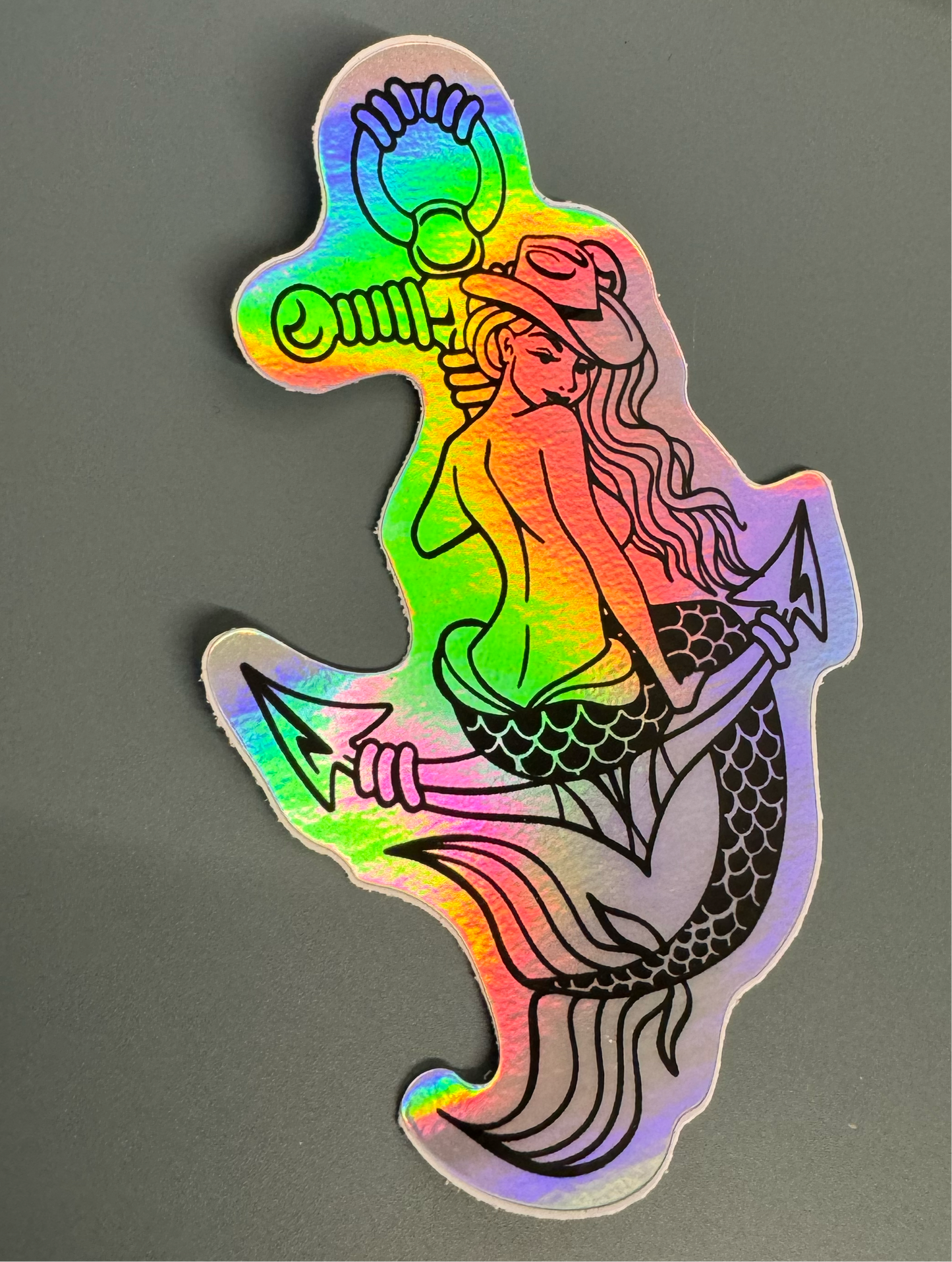 Mermaid Anchor sticker (holographic)