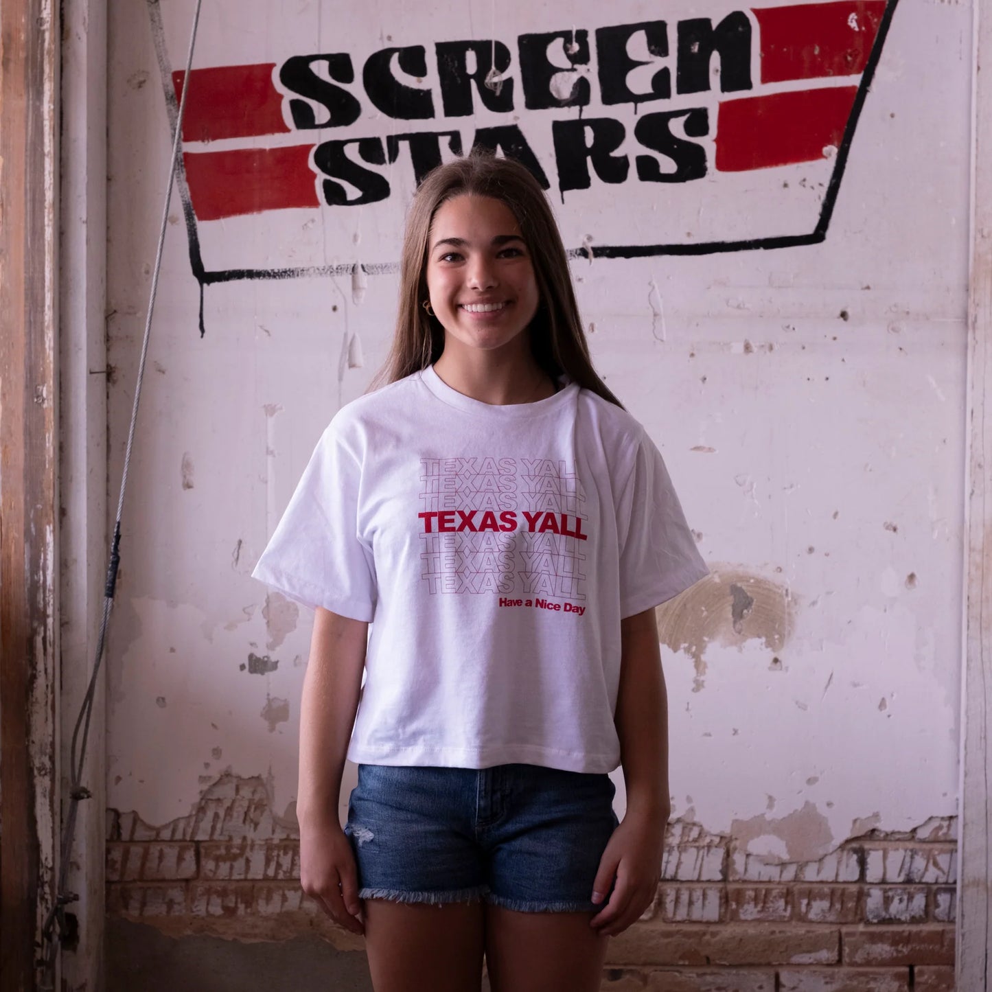 Texas Y'all Crop Tee