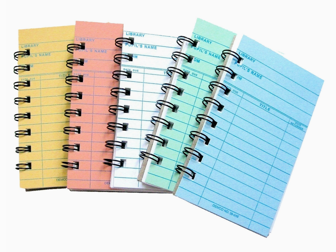 Library Card Notebooks
