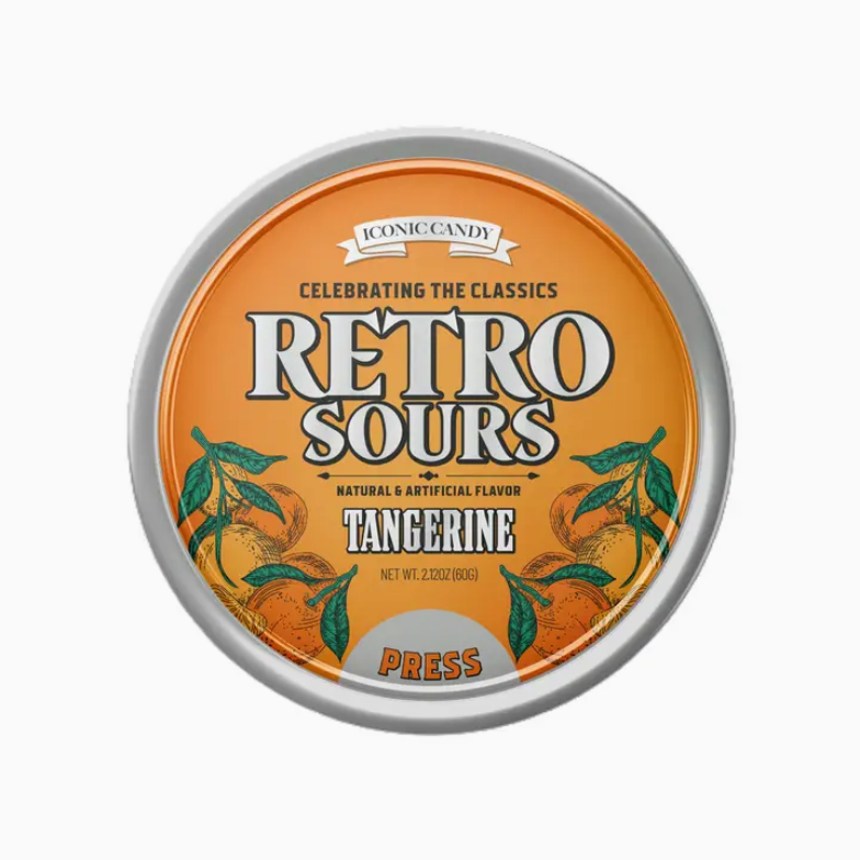 Retro Sours Tangerine, 2.12 oz Tin