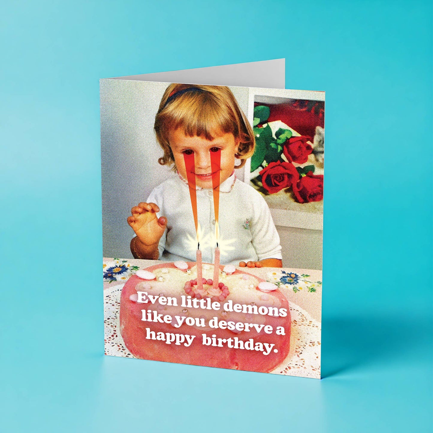 Funny Birthday Card – LITTLE DEMONS – Vintage Sassy Humor
