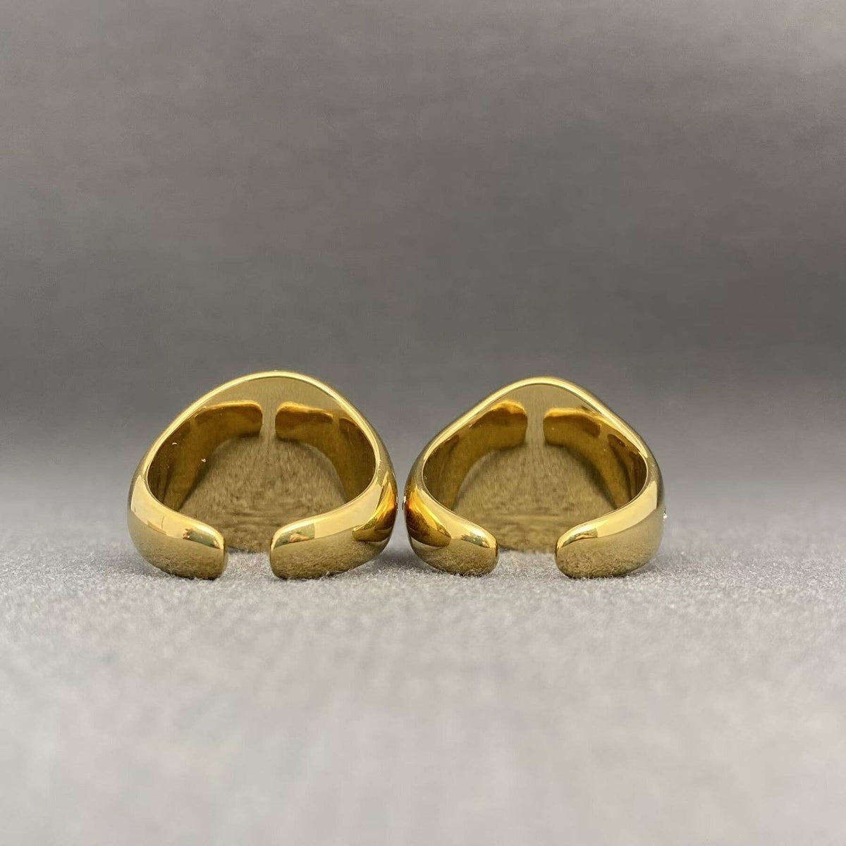 Whimsical Zircon Inlaid Enamel Ring - 18K Gold Plated Stainless Steel