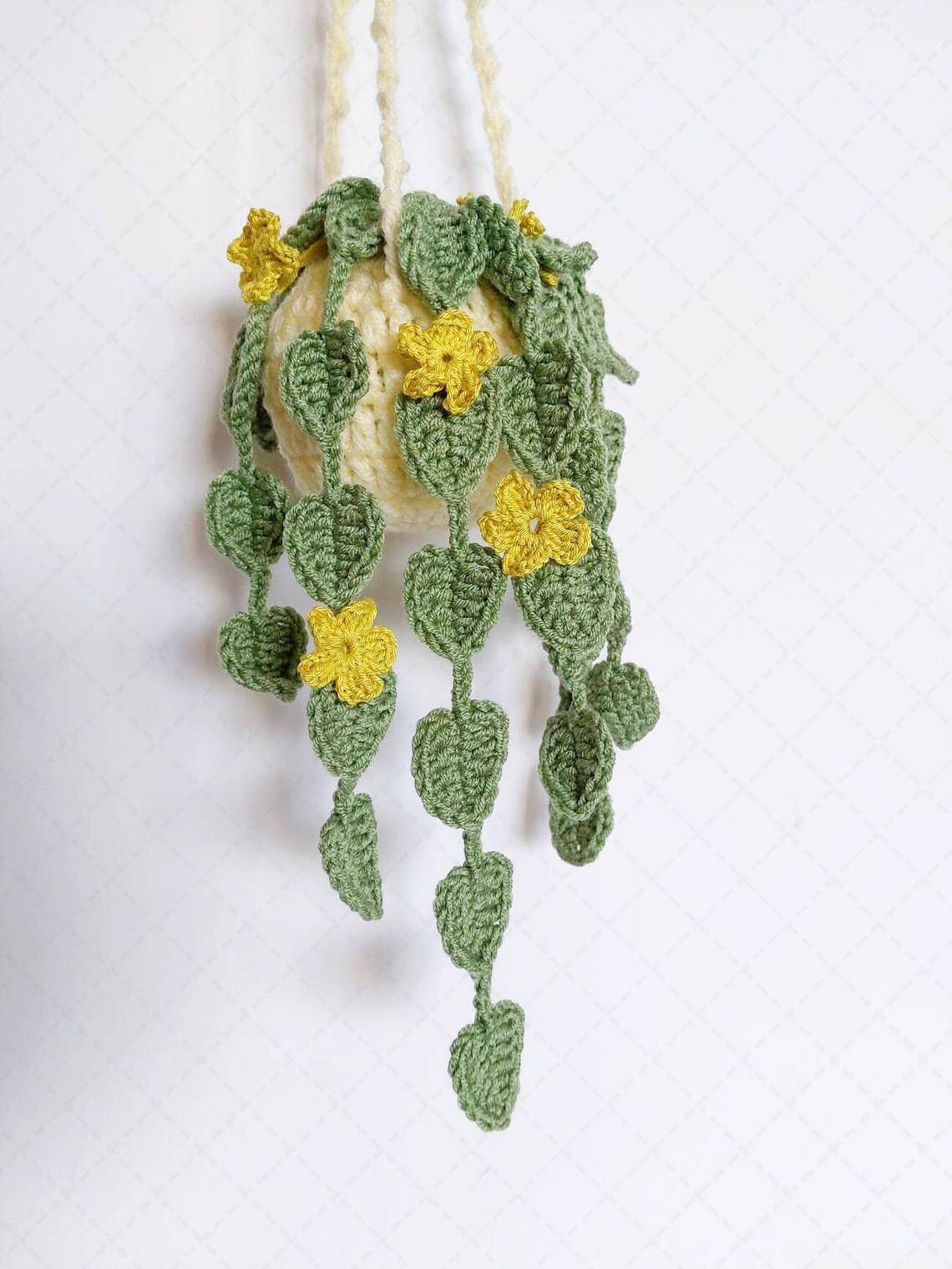 Crochet Plant Hanging Ornament, Houseplant Decor, Home Decor