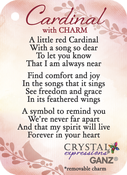 Radiant Cardinal Ornament with Charm
