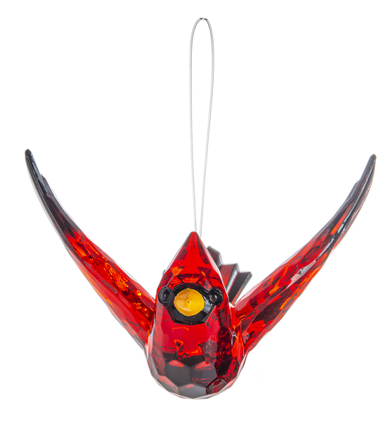 Radiant Cardinal Ornament with Charm