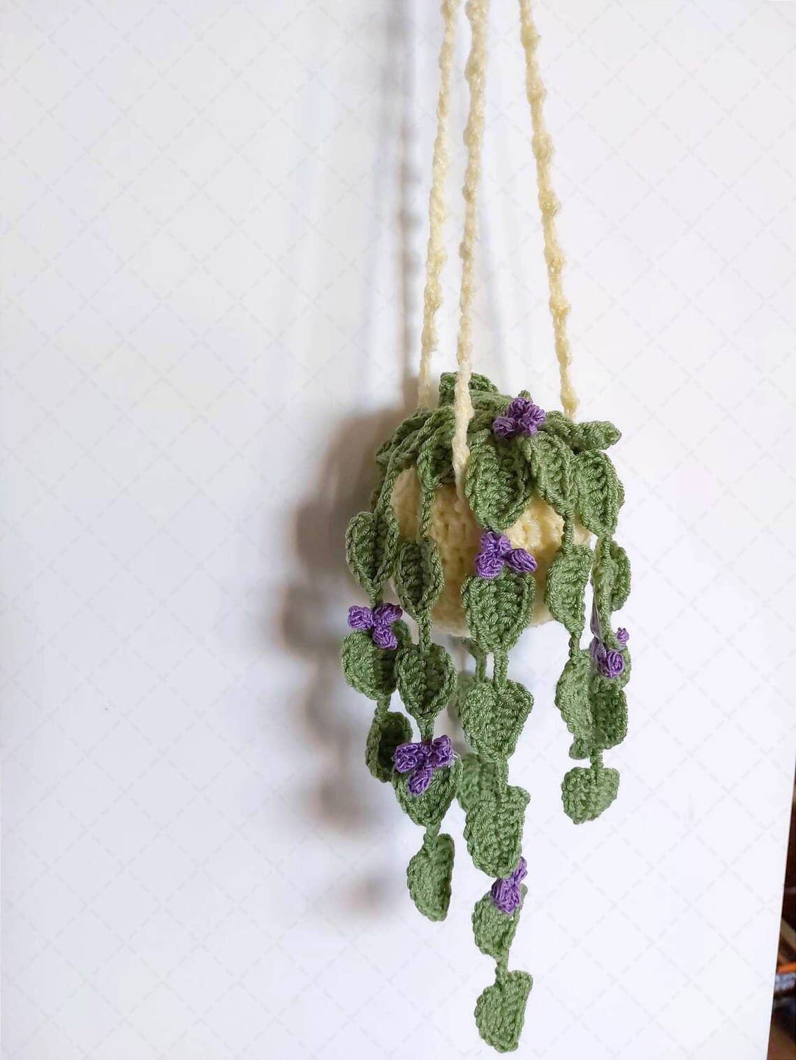 Crochet Plant Hanging Ornament, Houseplant Decor, Home Decor