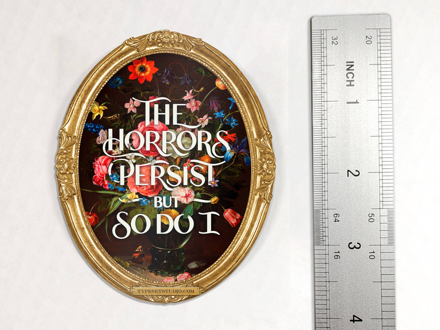 The Horrors Persist - Altered Classic Art Vinyl Sticker