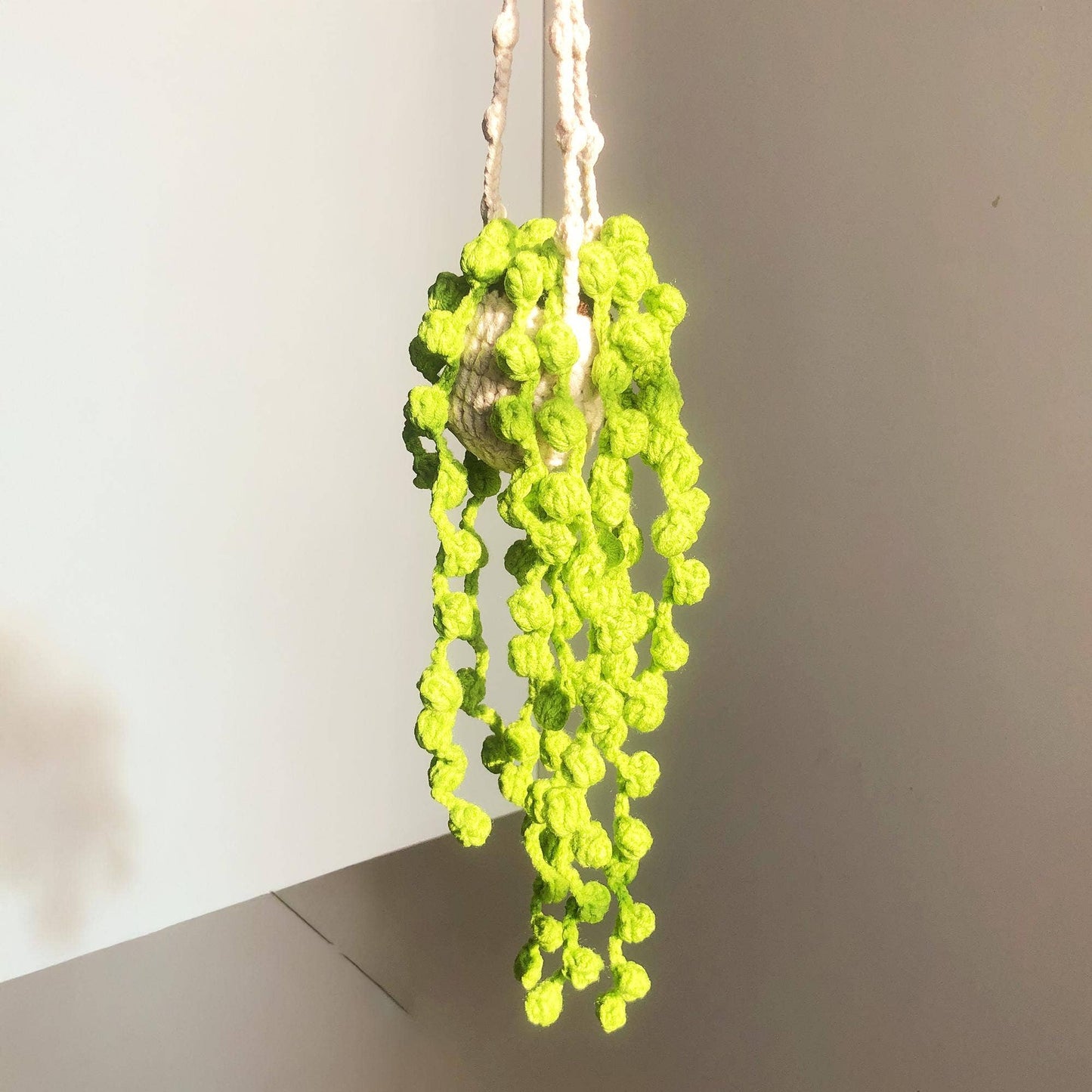 Car Hanging Plant Crochet , Crochet Hanging Plant