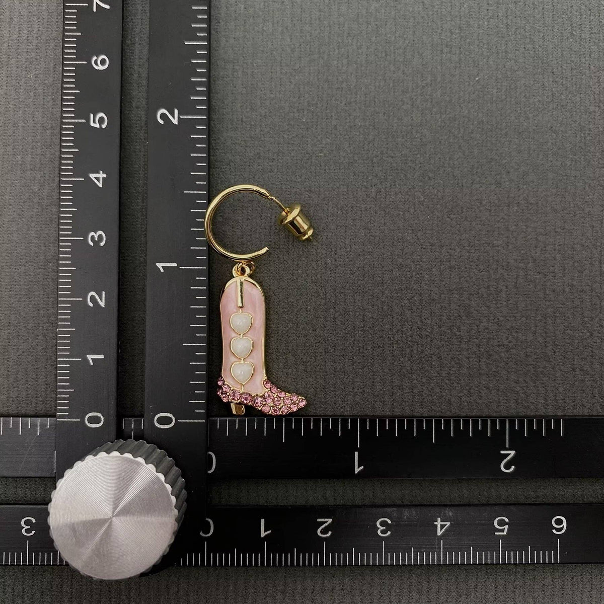 Western Enamel Boot Charm Post Earrings