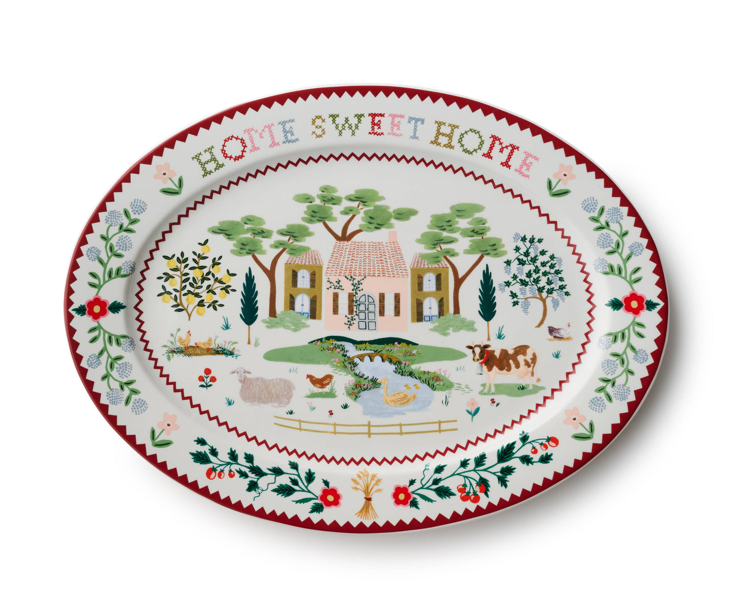 Home Sweet Home Large Porcelain Serving Platter