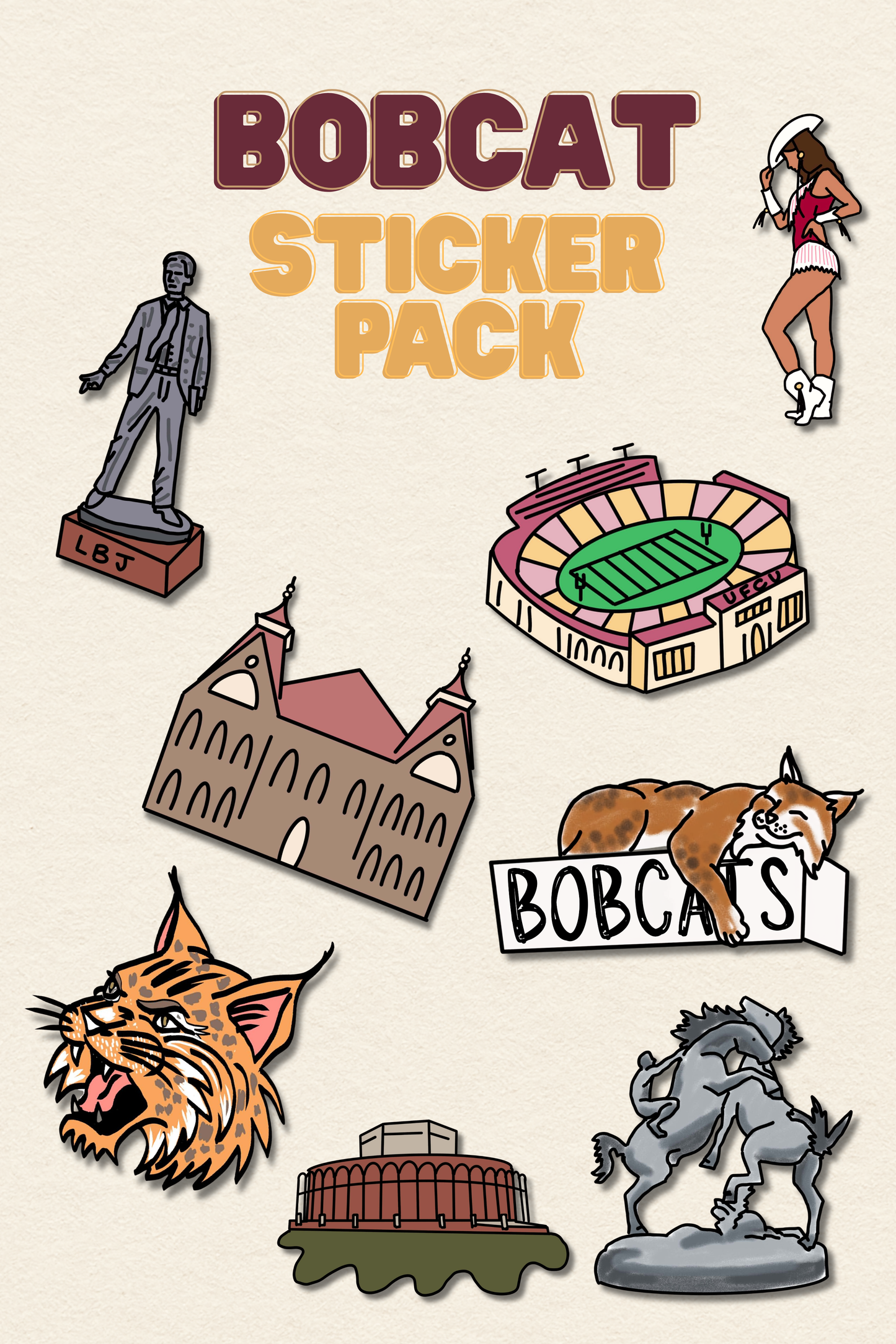 Bobcat Sticker Pack