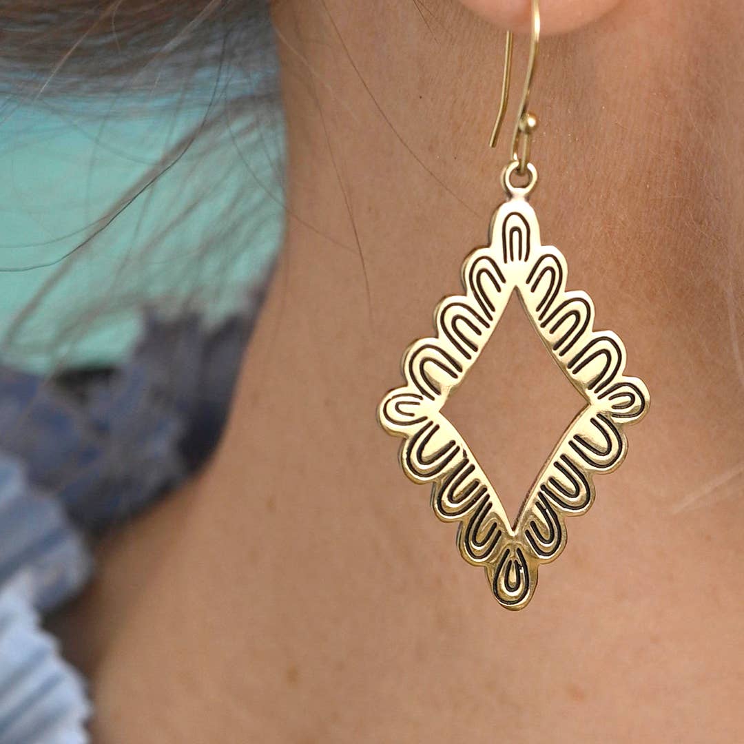 Jenetta Brass Earrings
