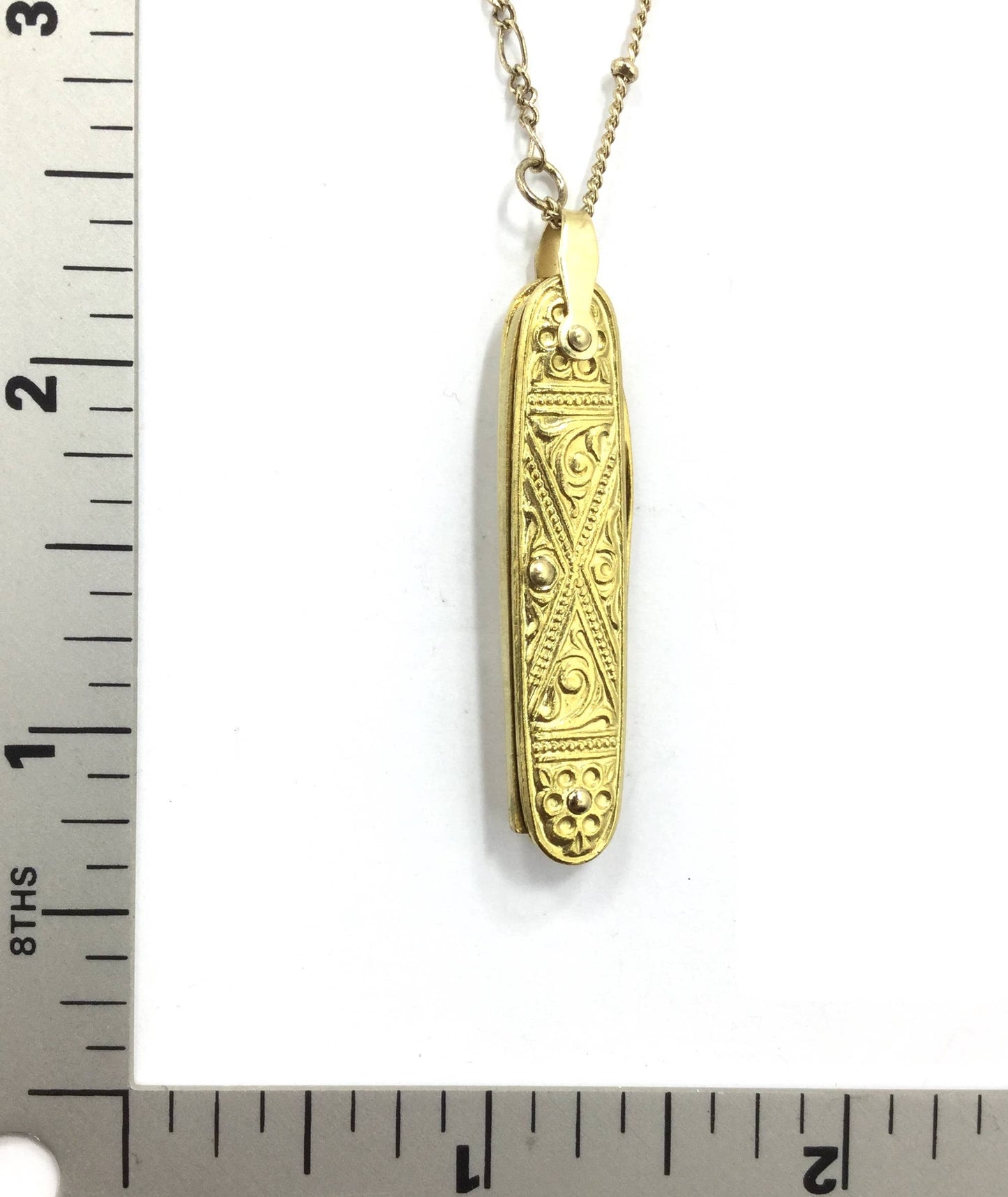 Ornate Pocket Knife Necklace