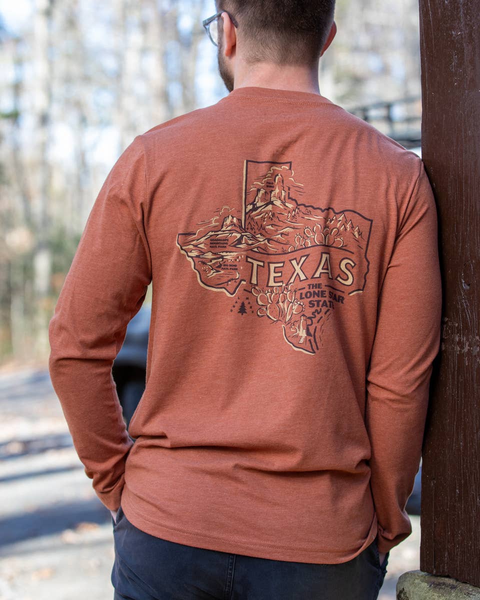 Explore Texas Long Sleeve Pocket Tee
