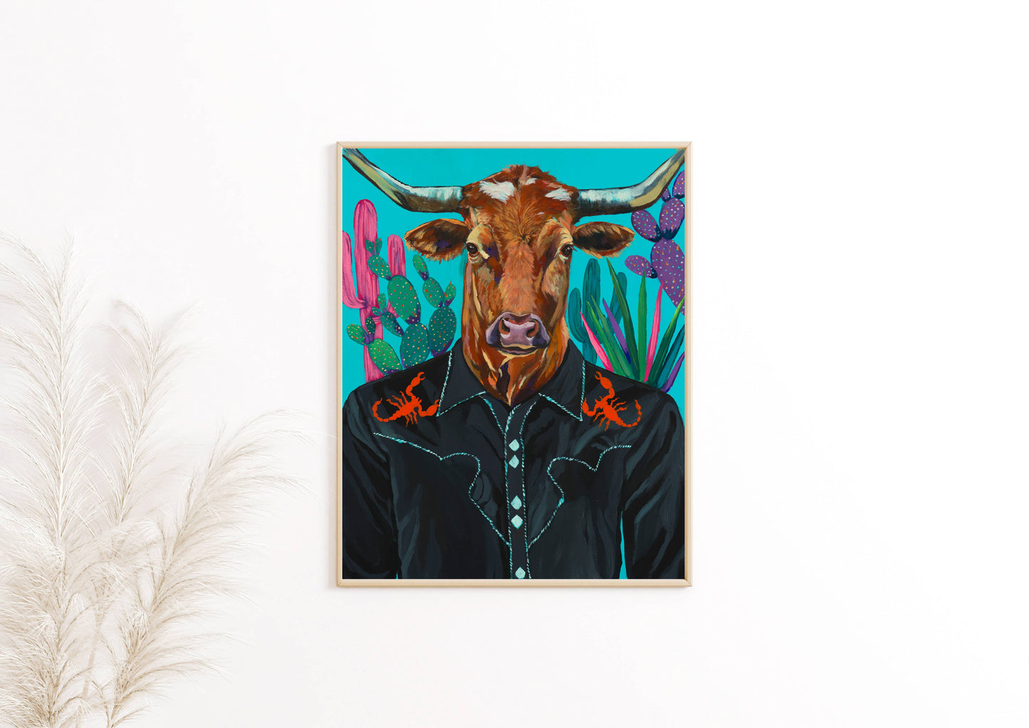 Funky Longhorn Fine Art Print 8" x 10"